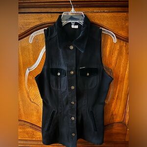 Guess Jeans Black Jean Jacket Vest